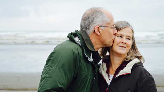 Elderly couple in love