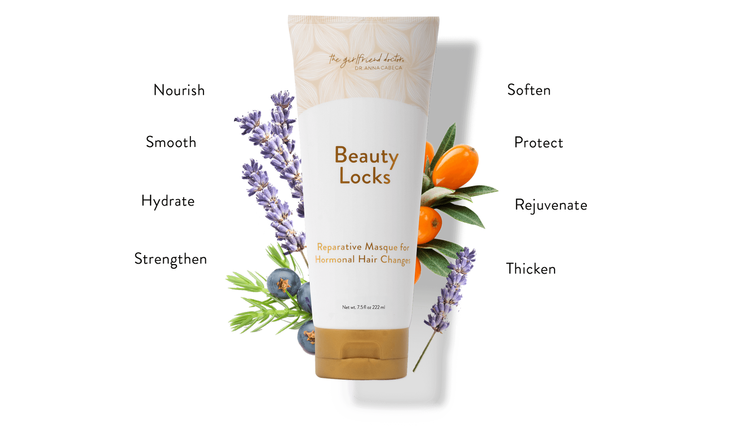 Nourish, Smooth, Hydrate, Strengthen, Soften, Protect, Rejuvenate, Thicken