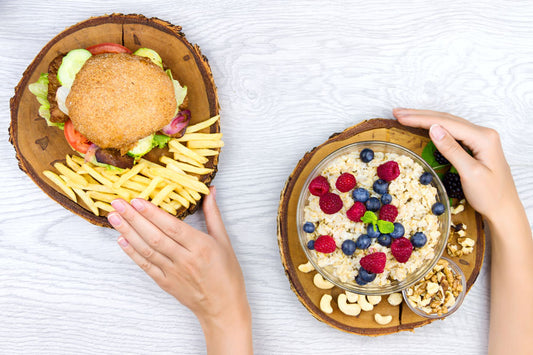 Junk food vs healthy food