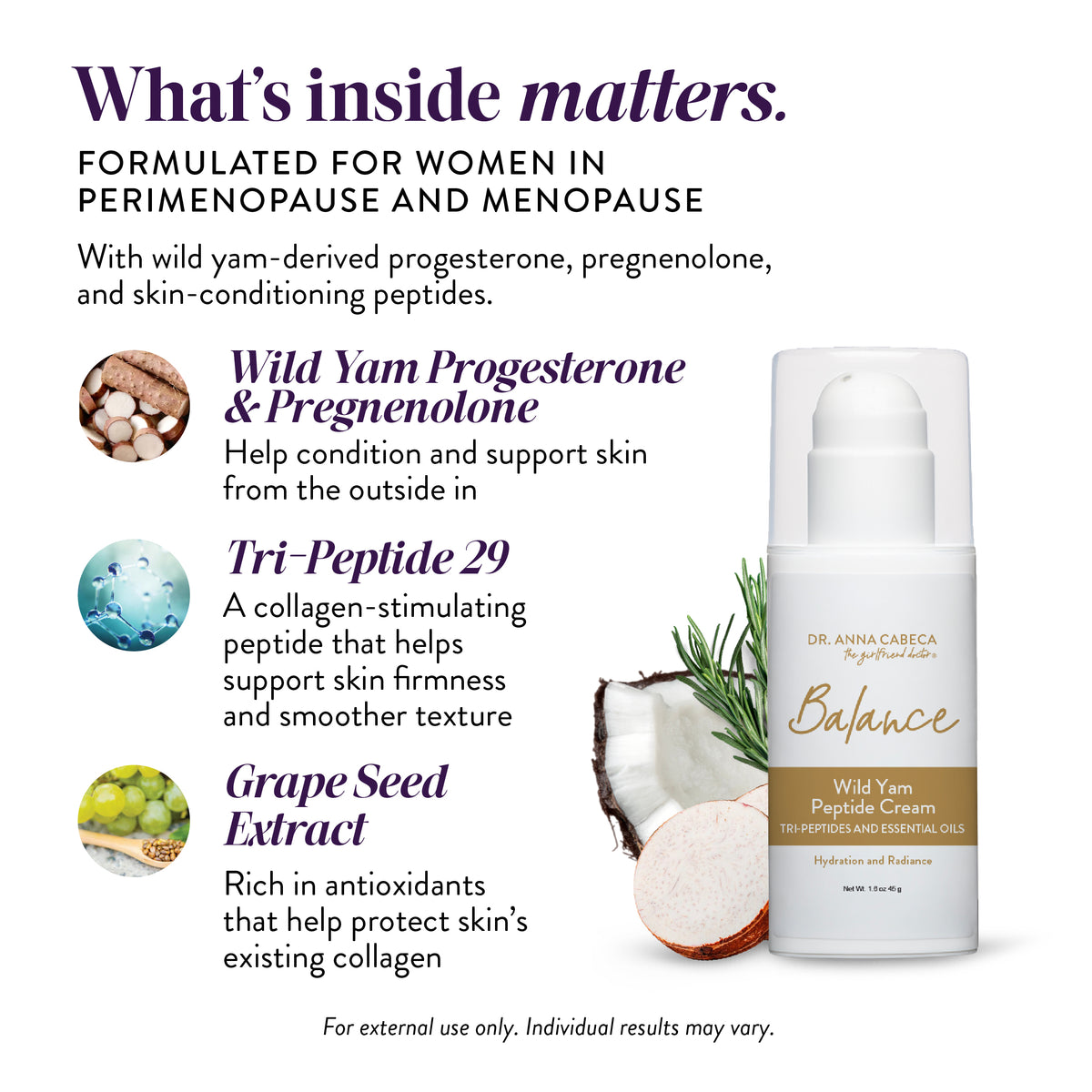 Balance® Wild Yam Cream for Skin Smoothness & Hormone Support