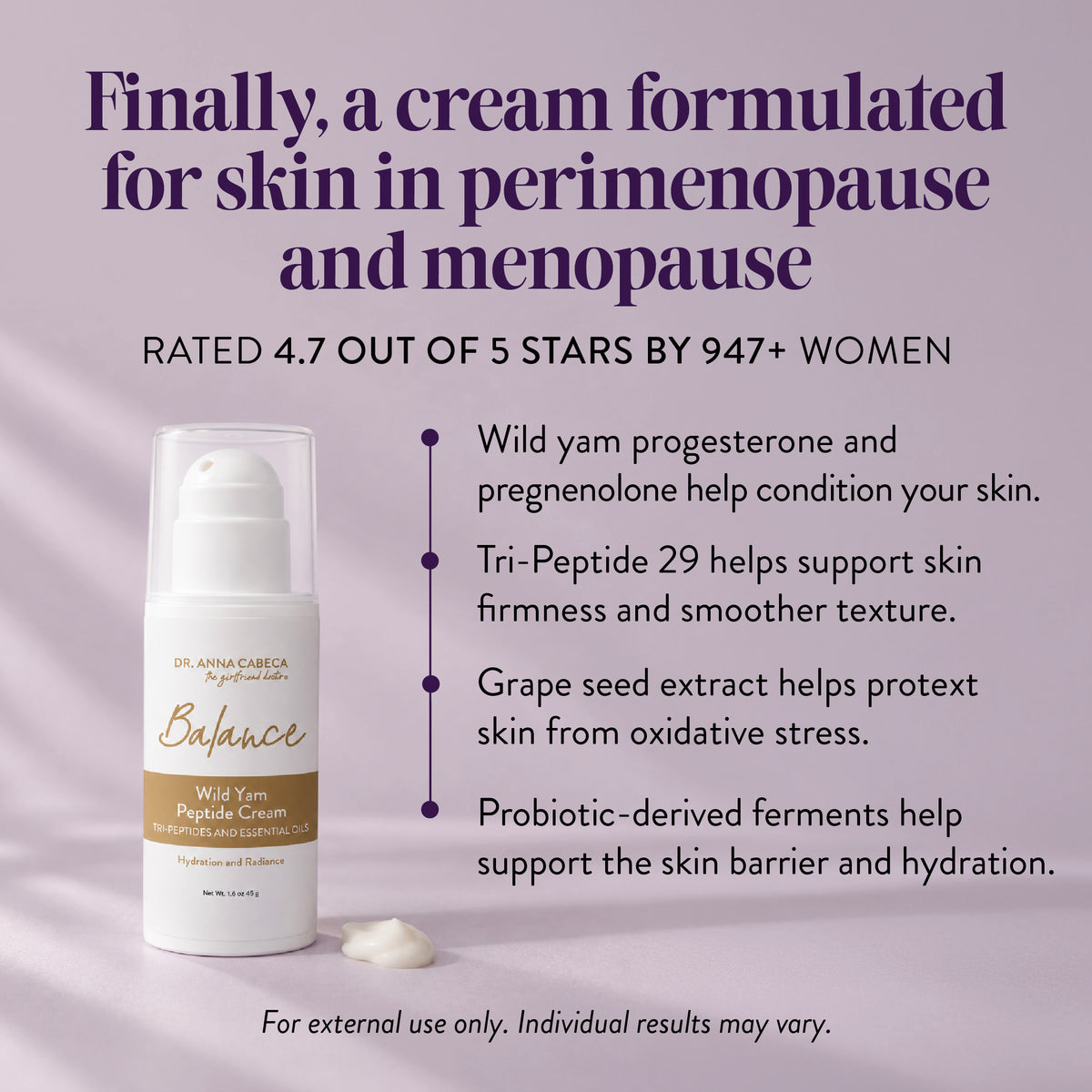Balance® Wild Yam Cream for Skin Smoothness & Hormone Support