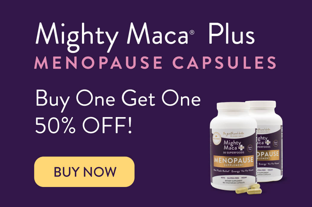 Buy one Mighty Maca Menopause Capsules and get a second 50% off