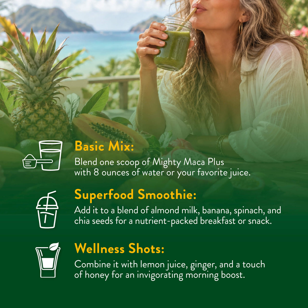 Mighty Maca® Plus Superfood Drink Mix for Hot Flashes & Energy Support