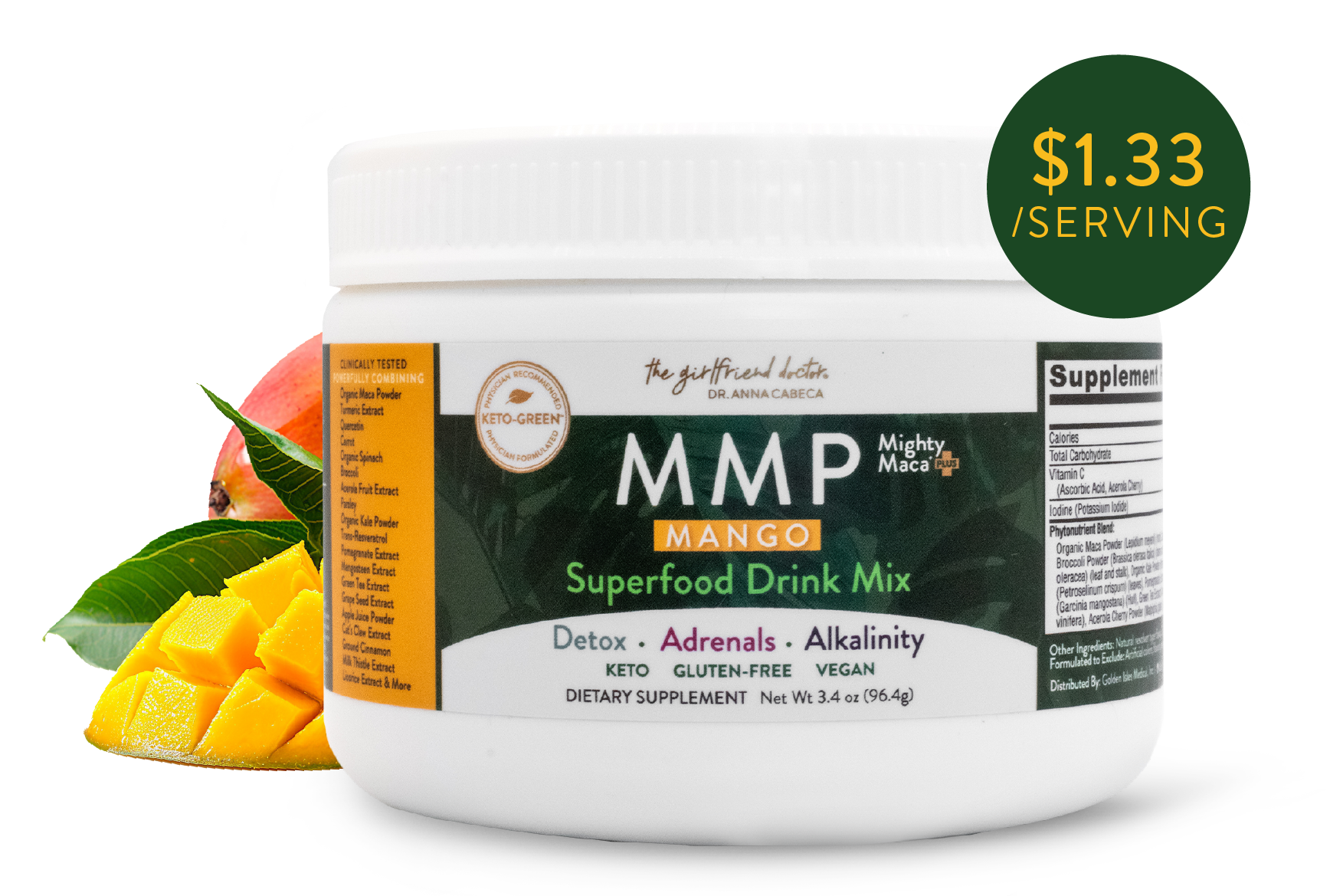 Mighty Maca Plus container