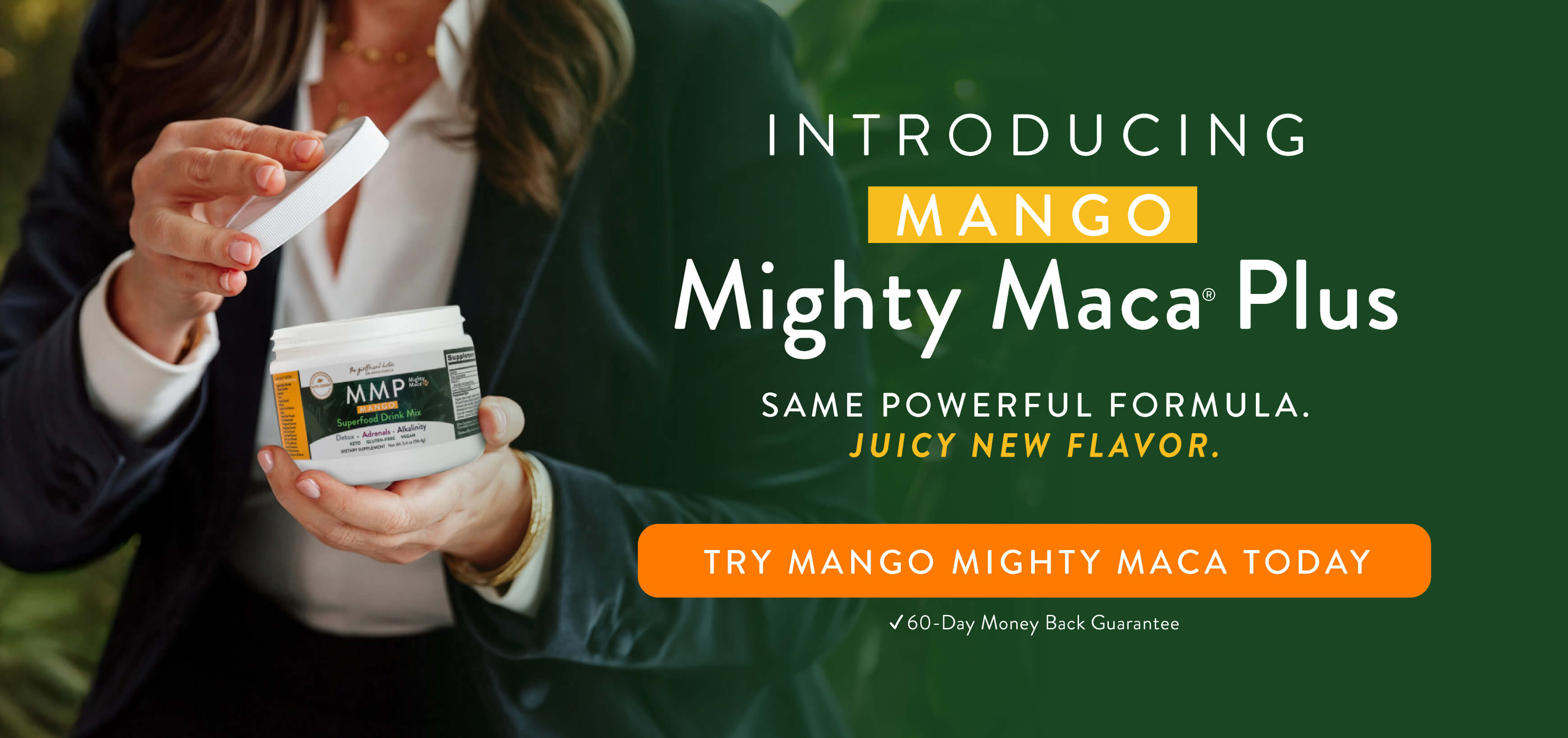 Introducing Mango Mighty Maca Plus. Try today