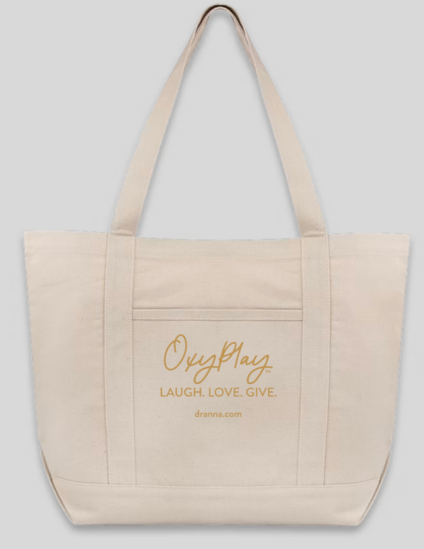 Oxyplay™ Laugh. Love. Give. - Canvas Tote Bag